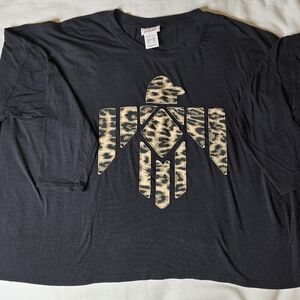 Ariat Black 3/4 Sleeve Leopard Print Crop Top